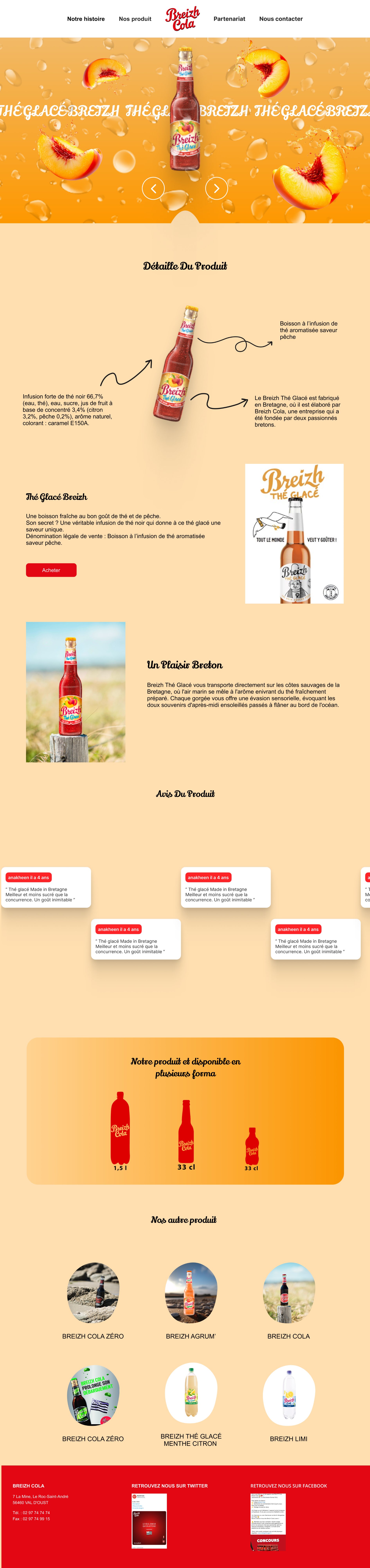 Page produit Breizh Cola