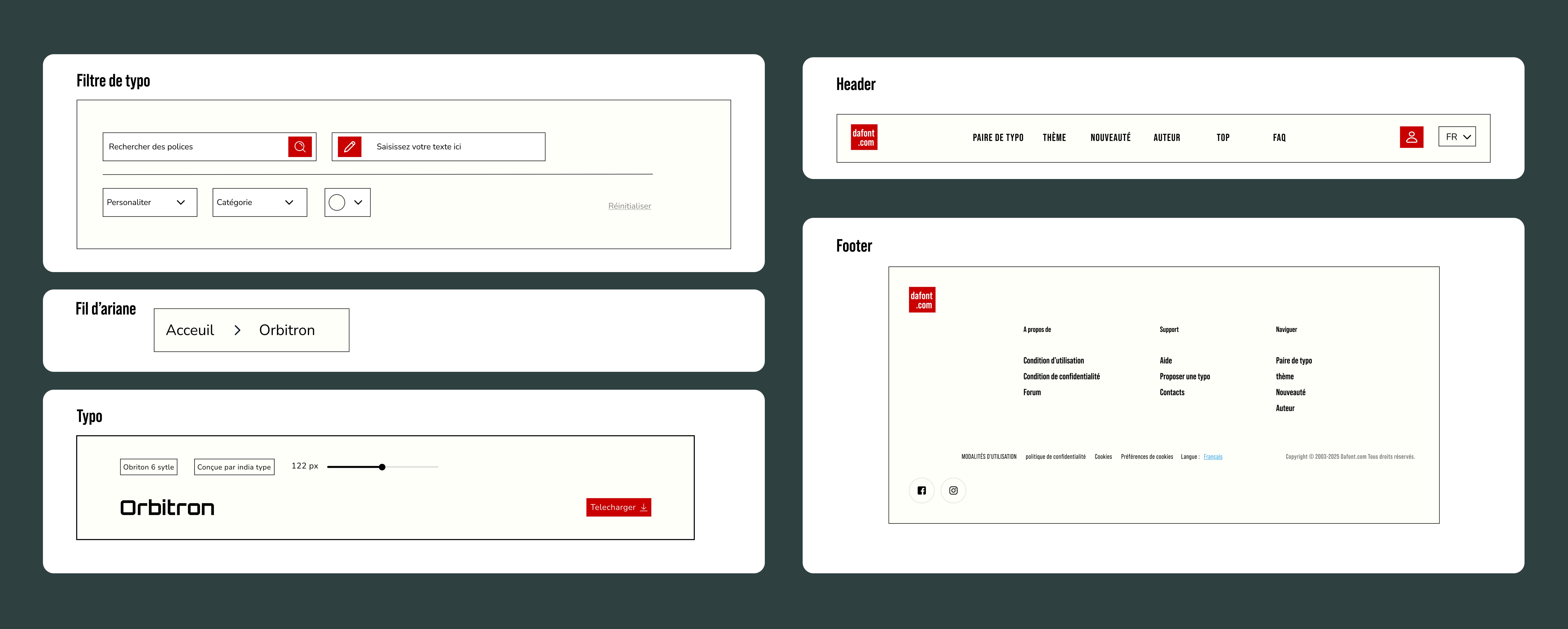 Main UI Dafont
